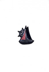 BAKELITE CARVED BLACK AND RED