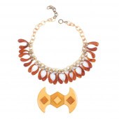 BAKELITE COLLAR NECKLACE WITH