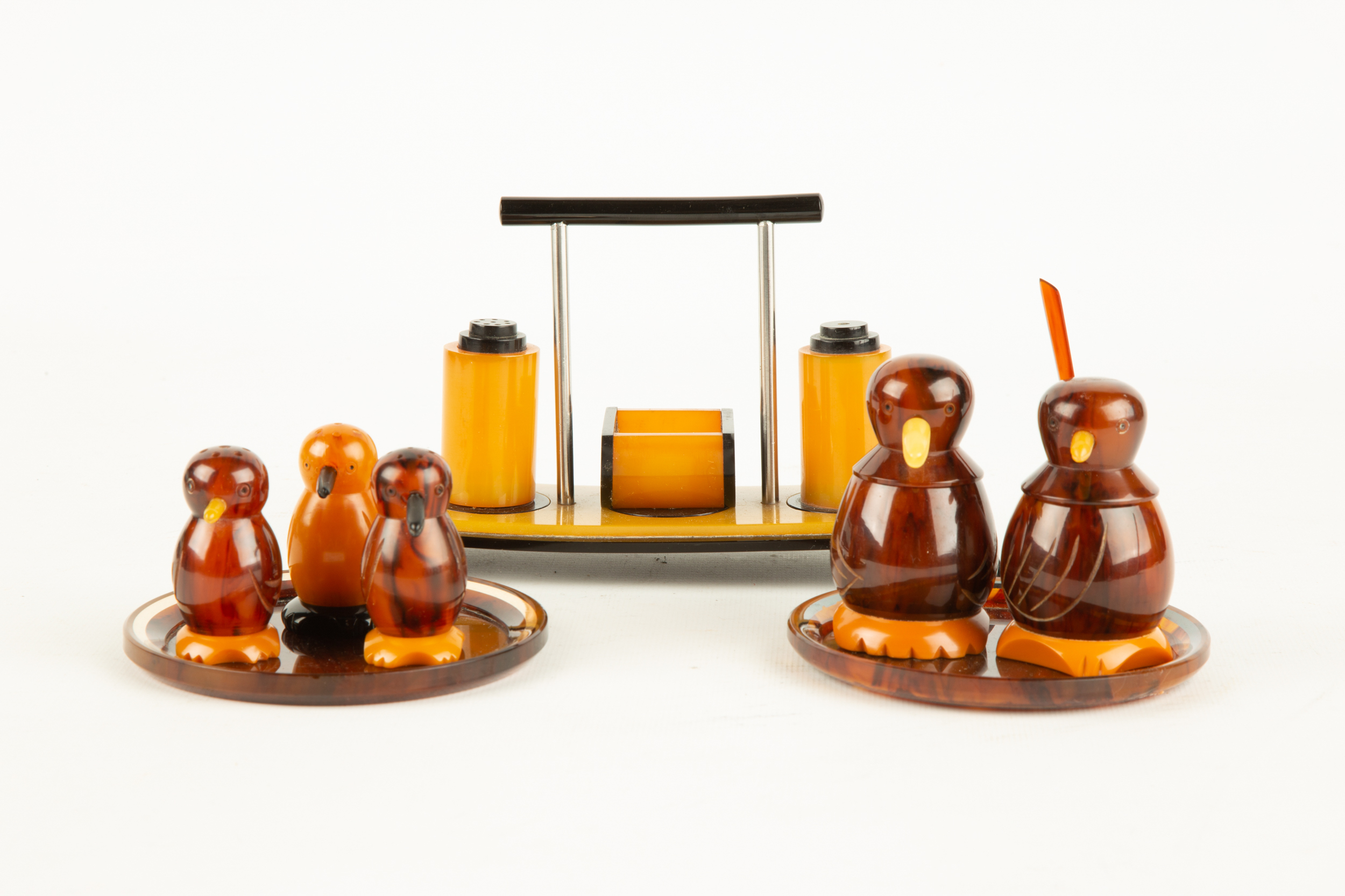 BAKELITE SALT AND PEPPER SHAKERS