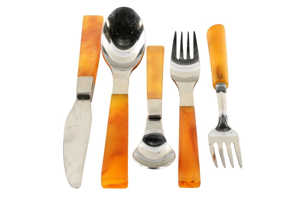 BAKELITE & STAINLESS STEEL FLATWARE