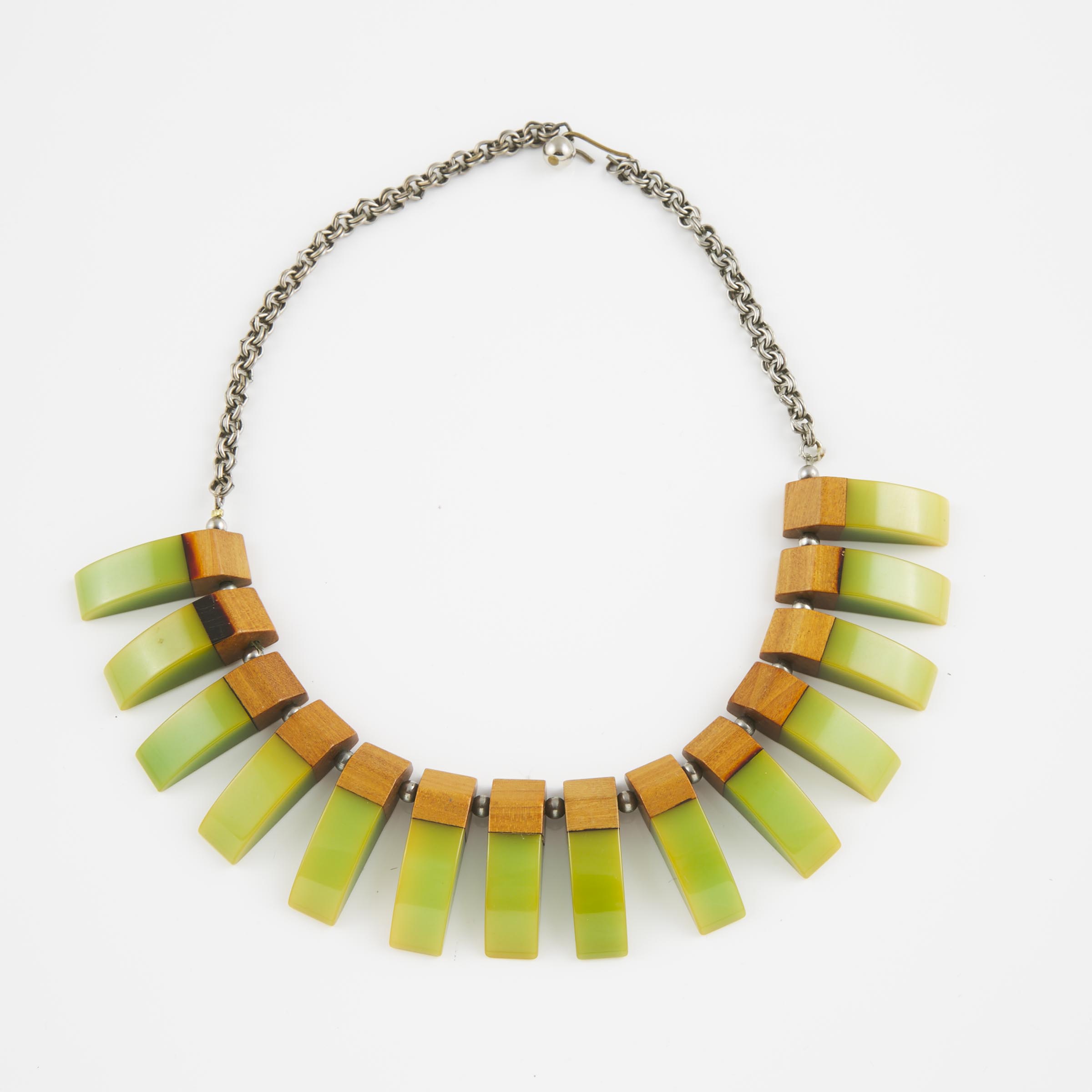 Bakelite, Wood, And Metal Fringe