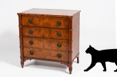 BAKER 4-DRAWER MAHOGANY CHEST: