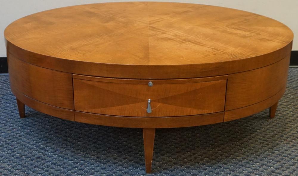 BAKER ART DECO STYLE FRUITWOOD OVAL