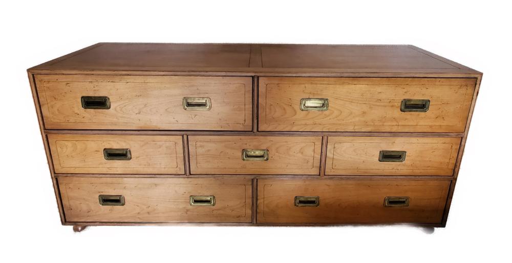 BAKER CAMPAIGN STYLE OAK DRESSER,