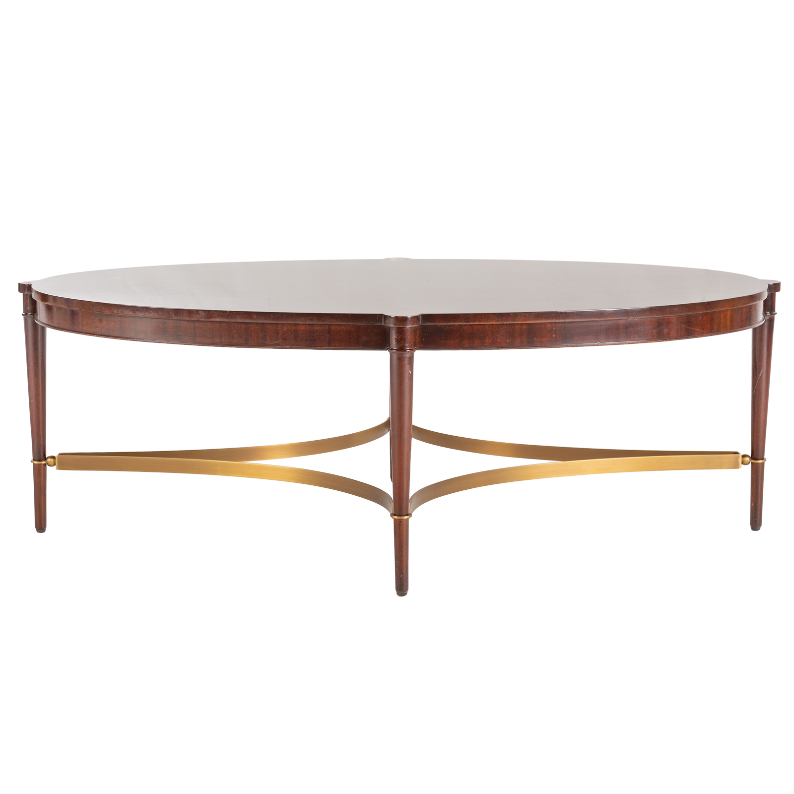 BAKER CONTEMPORARY MAHOGANY OVAL