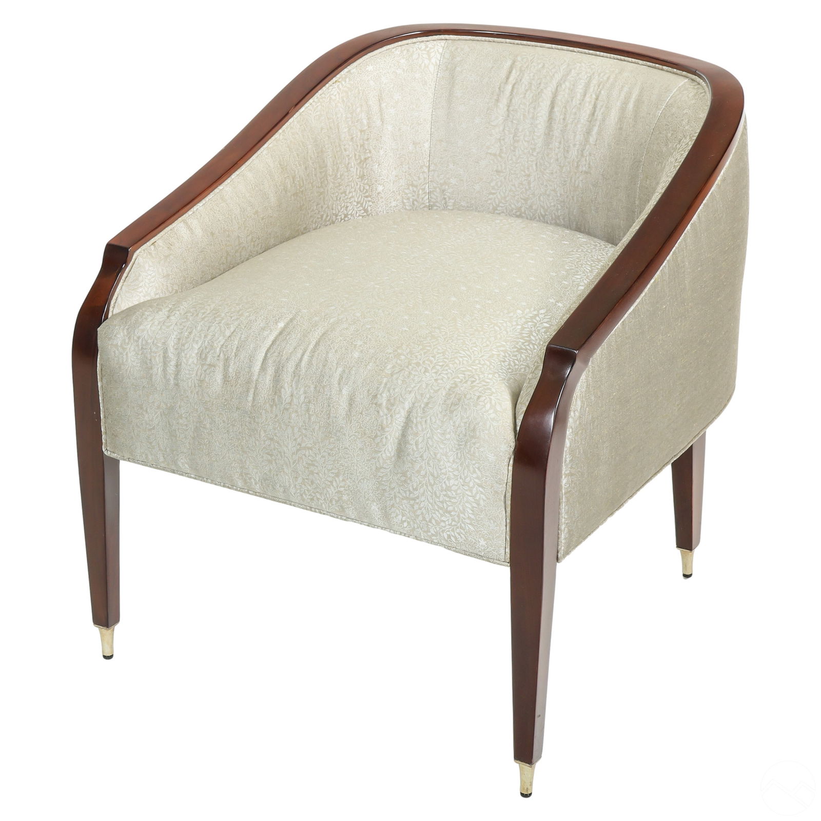 BAKER DECO STYLE WOOD & SATIN TUB