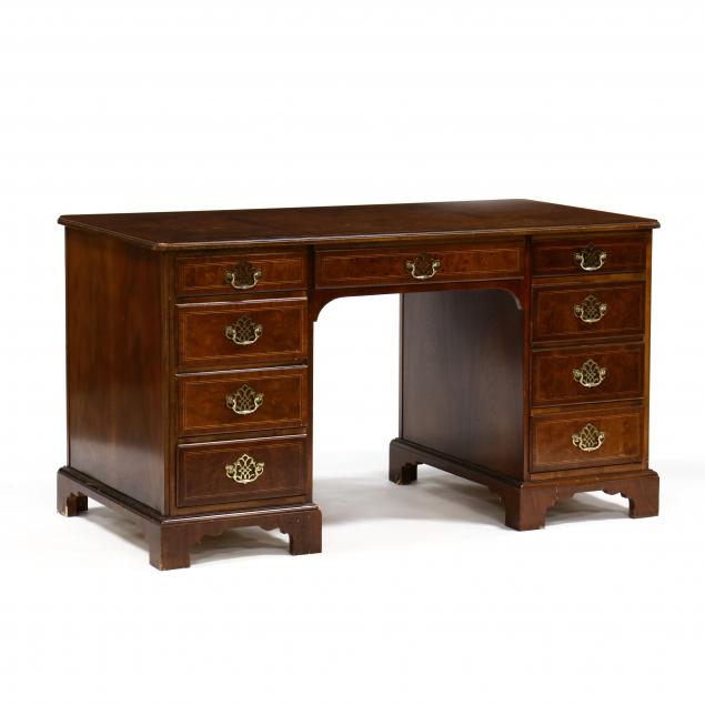 BAKER, DOUBLE PEDESTAL MAHOGANY