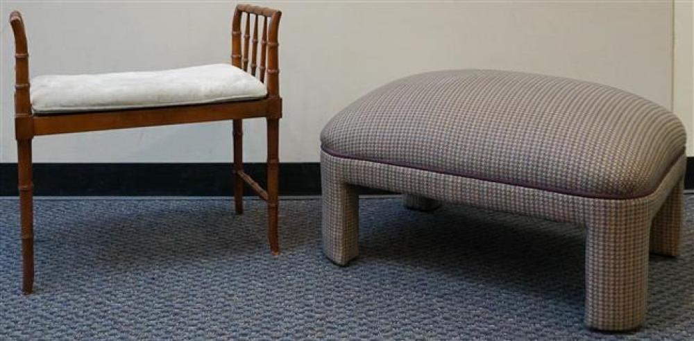 BAKER FAUX BAMBOO BENCH AND