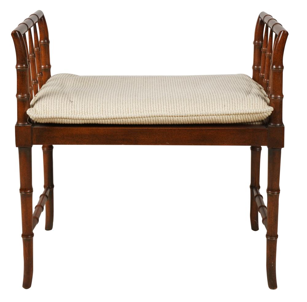 BAKER FAUX BAMBOO CARVED WOOD