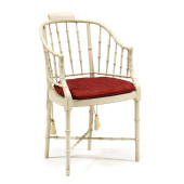 BAKER, FAUX BAMBOO PAINTED ARM