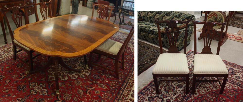 BAKER FEDERAL STYLE DINING TABLE,