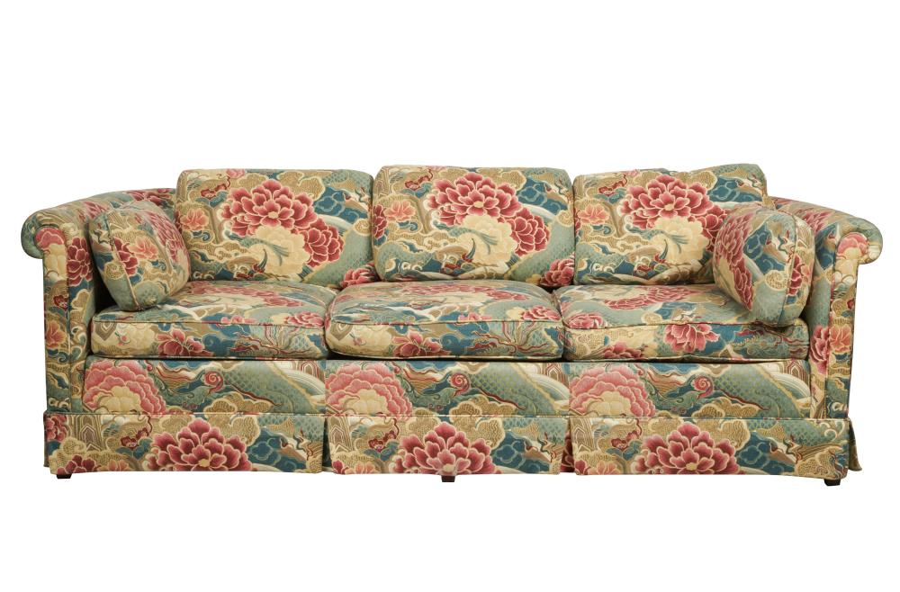 BAKER FLORAL UPHOLSTERED SOFAwith