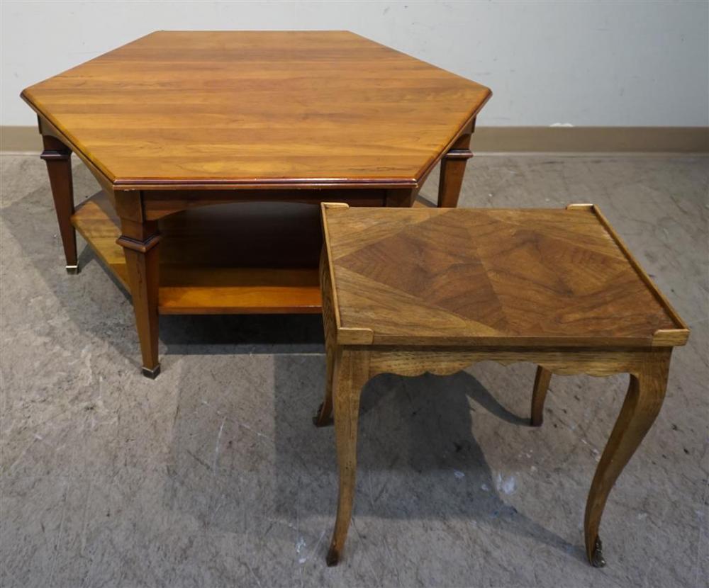 BAKER FRUITWOOD SIDE TABLE AND
