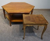 BAKER FRUITWOOD SIDE TABLE AND