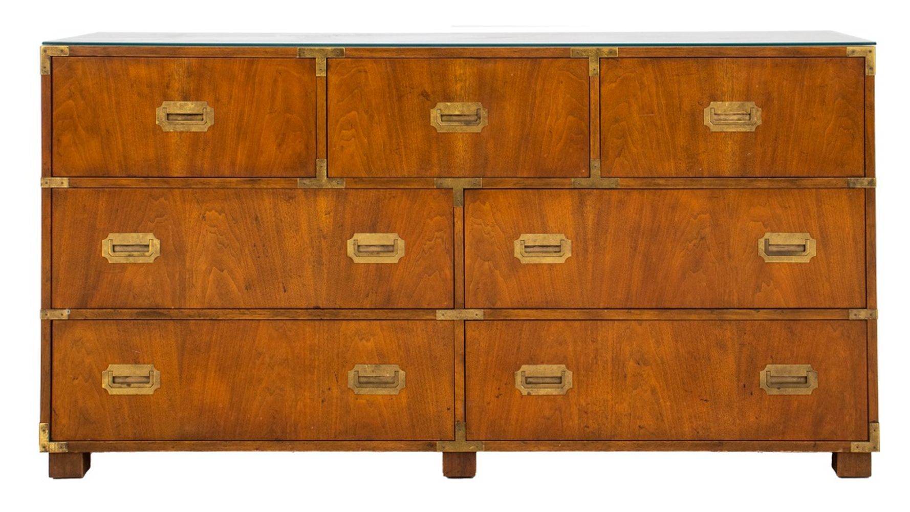 BAKER FURNITURE BRASS BOUND 7DRAWER