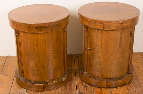 BAKER FURNITURE CO. DRUM TABLES
