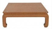 BAKER FURNITURE RAFFIA WRAPPED