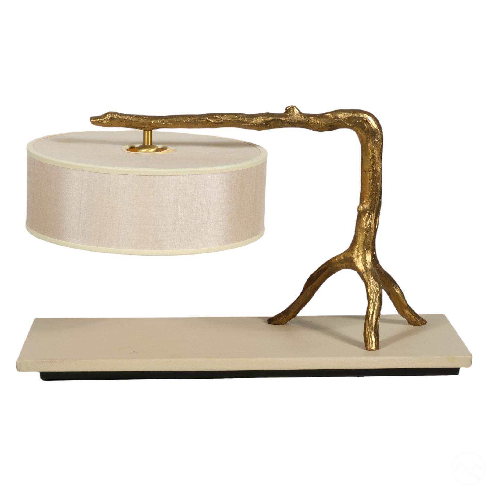 BAKER FURNITURE WHITE LEATHER &