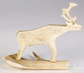 BAKER LAKE, ESKIMO CARVED HORN