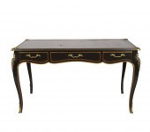 BAKER LEATHER-INSET BUREAU PLA