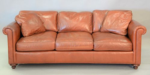 BAKER LEATHER UPHOLSTERED