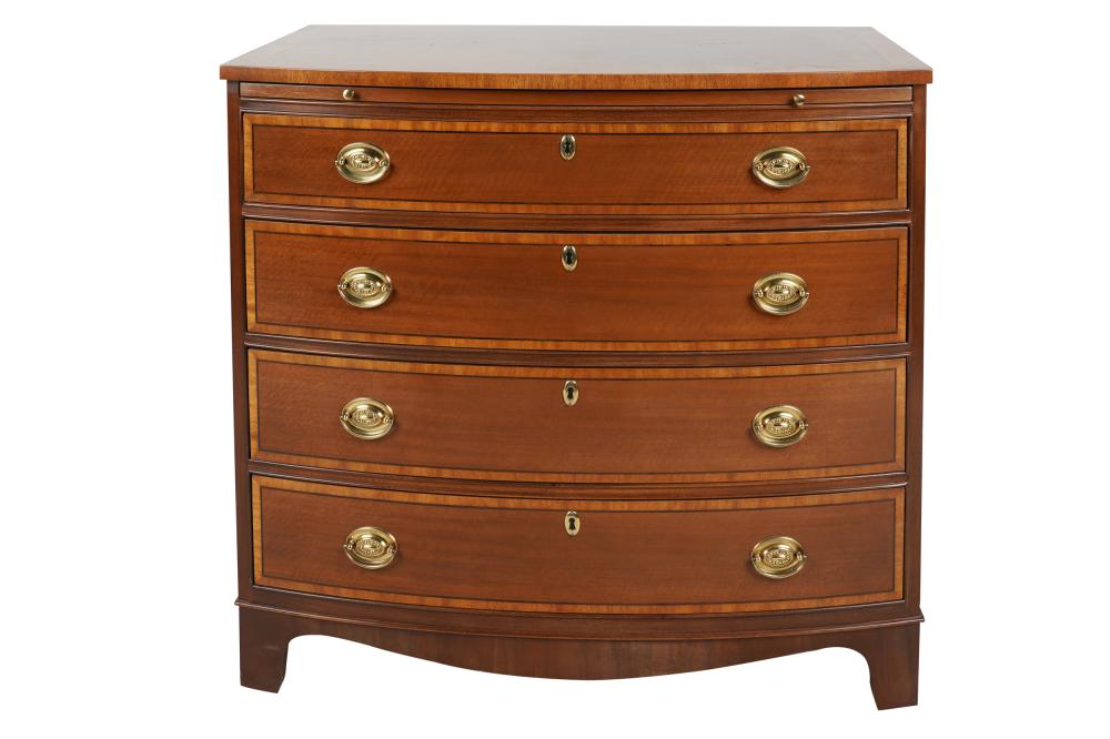 BAKER MAHOGANY BOW-FRONT