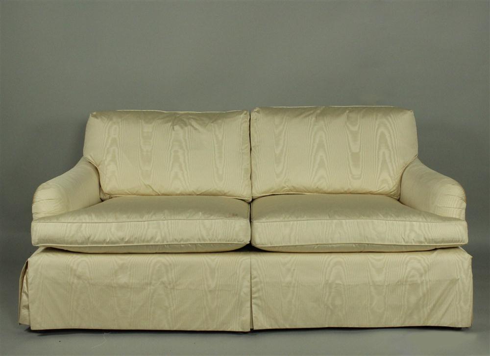 BAKER MOIRE UPHOLSTERED SOFA