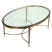 BAKER OVAL BRASS & GLASS OCCAS