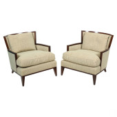 BAKER PAIR CALIFORNIA UPHOLSTE
