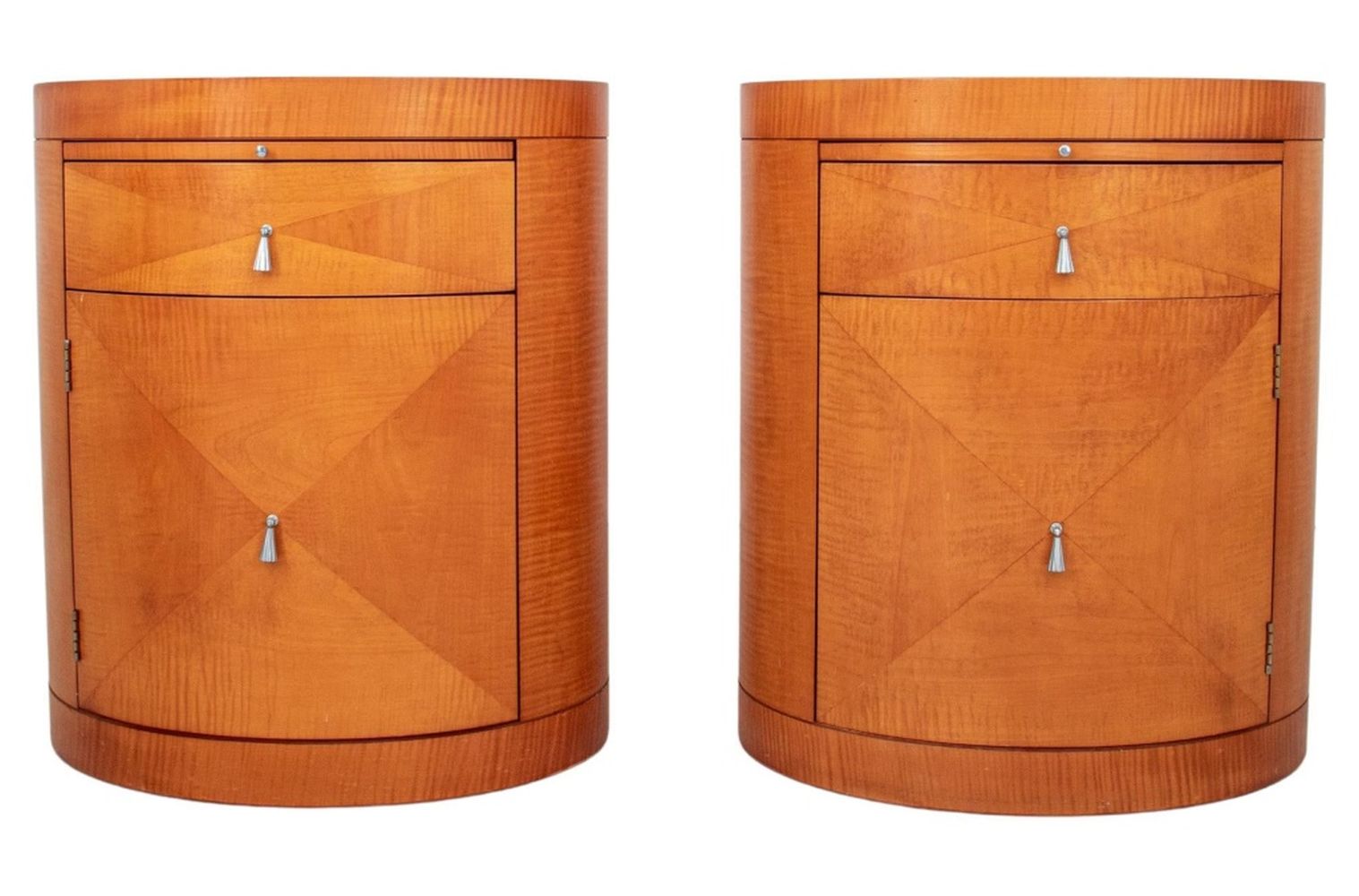 BAKER PARQUETRY MAPLE OVAL SIDE
