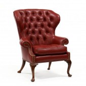 BAKER, QUEEN ANNE STYLE LEATHE