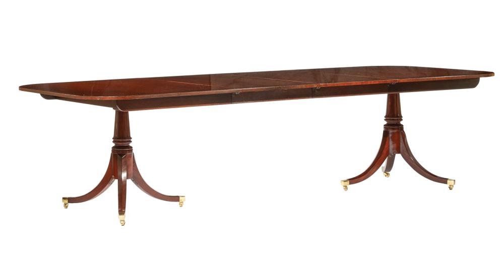 BAKER REGENCY-STYLE INLAID MAHOGANY