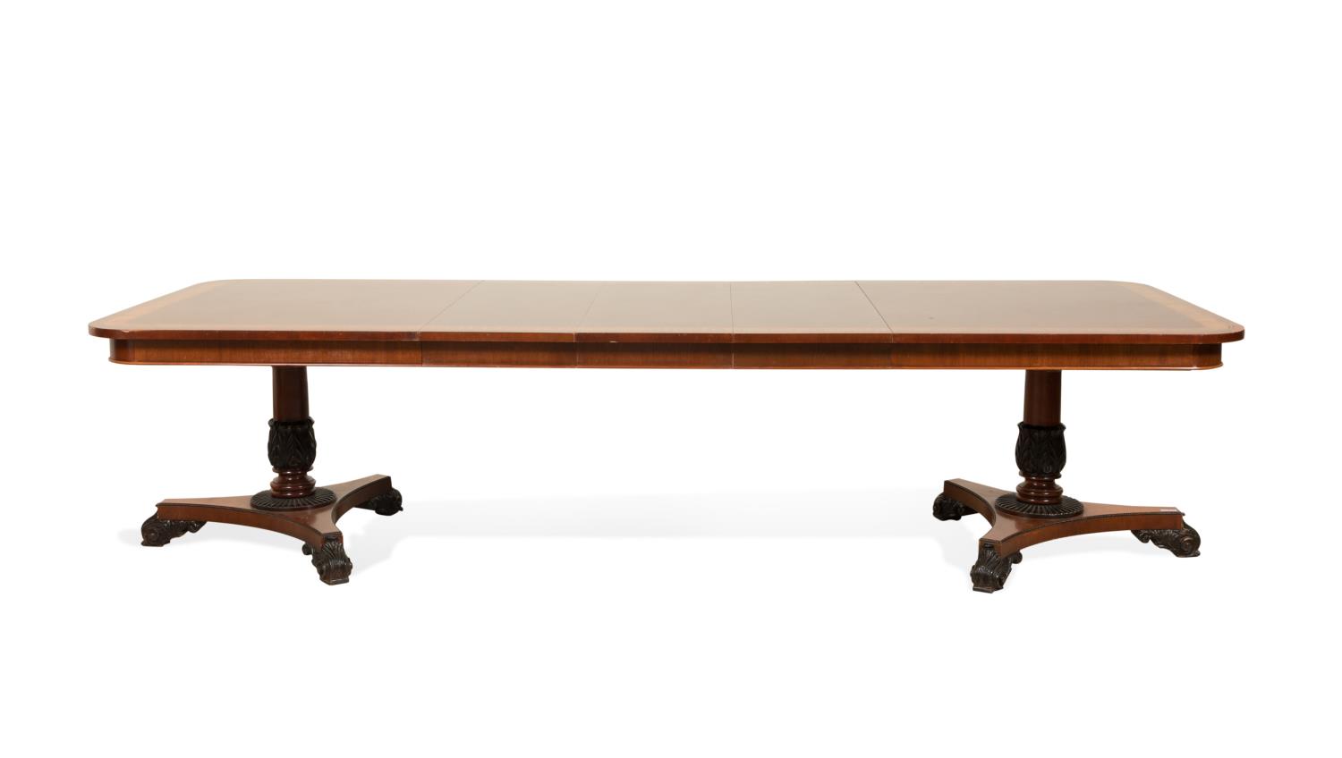 BAKER REGENCY STYLE MAHOGANY DINING