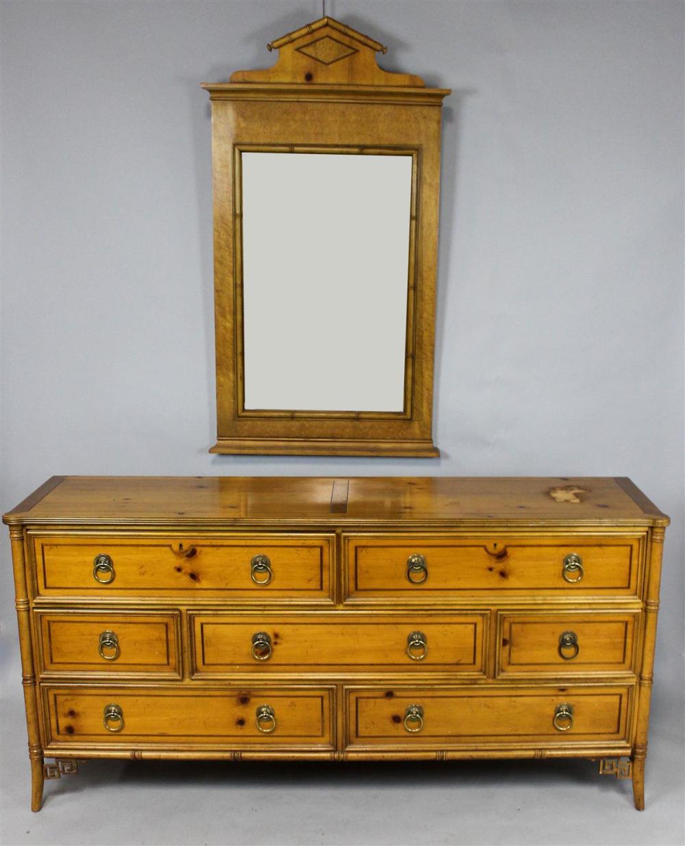 BAKER REGENCY STYLE PINE BAMBOO