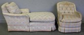 Baker Signed Upholstered Chais