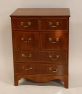 BAKER SIGNED YEW WOOD CHEST. D