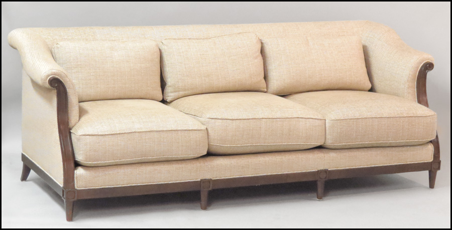 BAKER UPHOLSTERED THREE-CUSHION