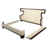 BAKER WHITE LEATHER AND WOOD K