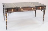 BAKER WRITING TABLE, TOOLED LE