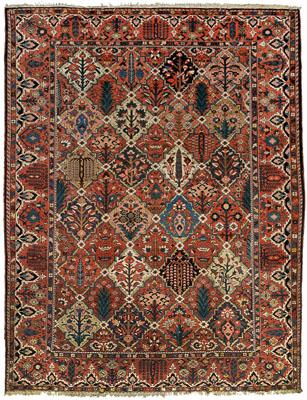 Baktiari carpet, diagonal rows of