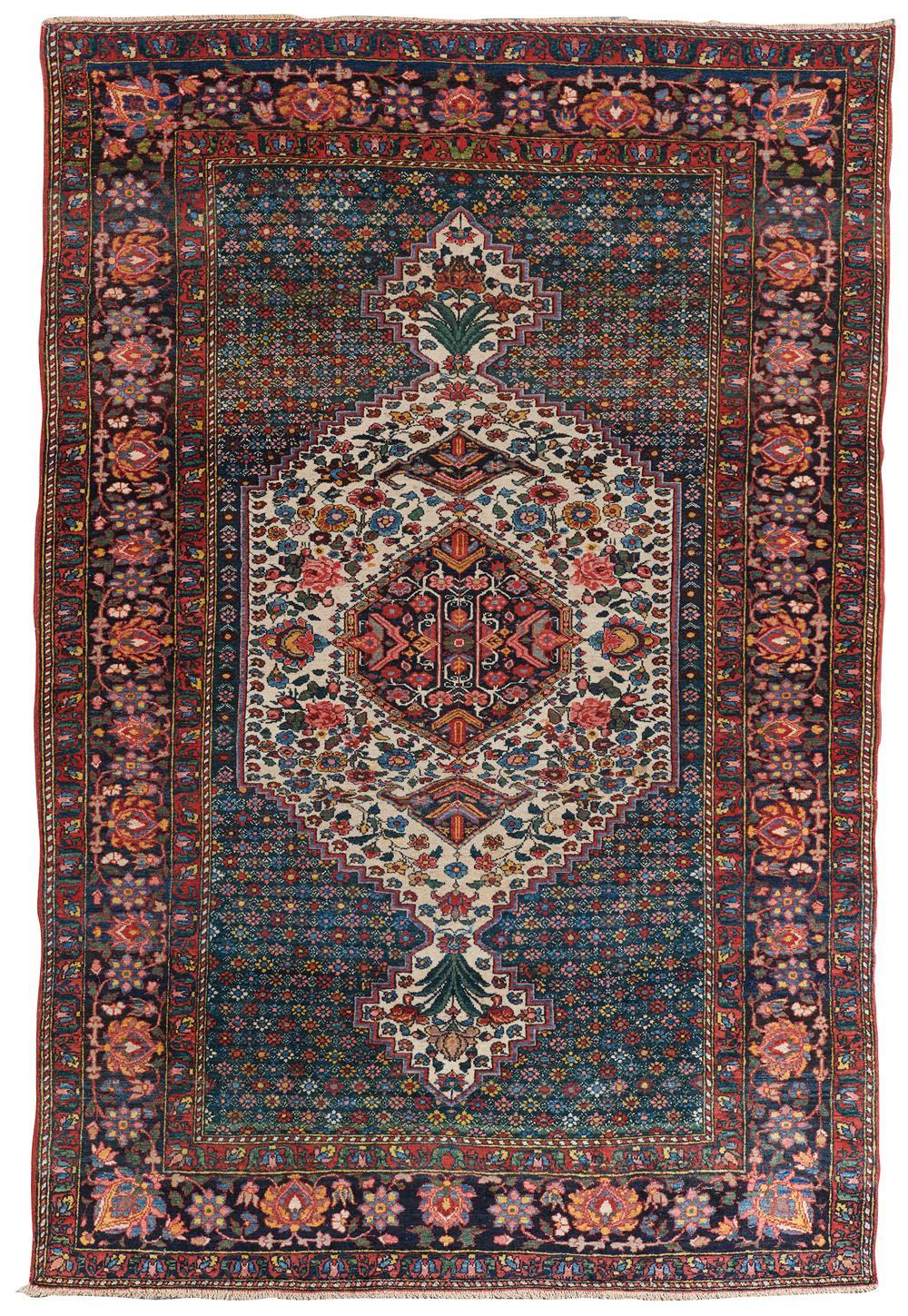 BAKTIARI FLOWER RUG, PERSIA, CA.