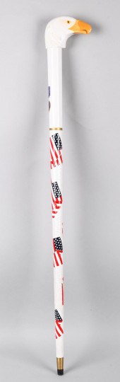 BALD EAGLE AND AMERICAN FLAG W
