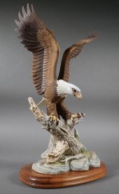 BALD EAGLE CERAMIC FIGURINE, 1