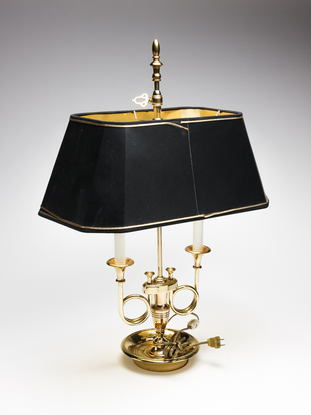 BALDWIN BRASS BOUILLOTTE LAMP.