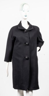 BALENCIAGA BLACK WOOL COAT Bal