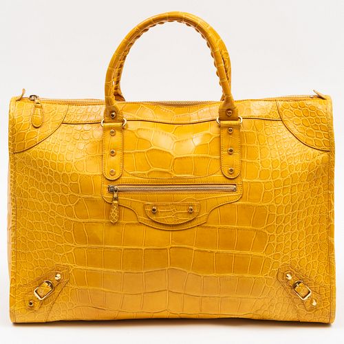 BALENCIAGA OCHRE CROCODILE