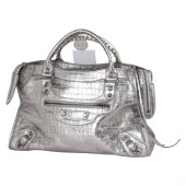 BALENCIAGA PARIS SILVER LEATHE