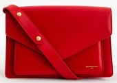 BALENCIAGA RED LEATHER SHOULDE
