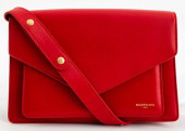 BALENCIAGA RED LEATHER SHOULDE