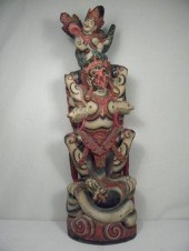 Bali painted wood carving depi